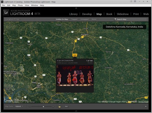 Map module in Lightroom 4 Beta