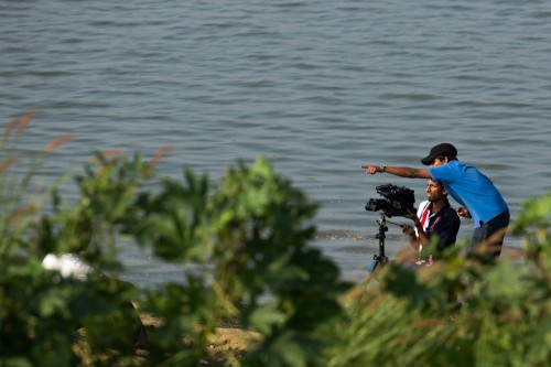 Film Direction near the river edge