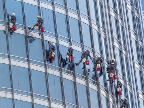 Window Washers on Burj Khalifa