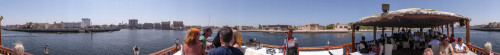 Panorama of Dubai Creek from Dhow