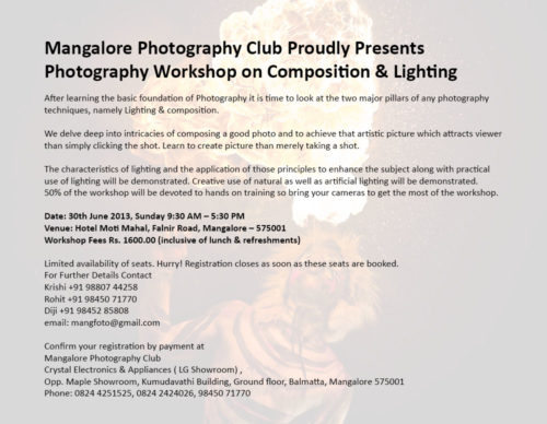 Photography Workshop on Composition & Lighting