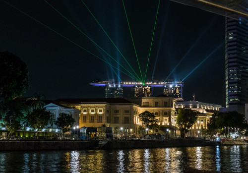 Laser display at Marina Bay Sands