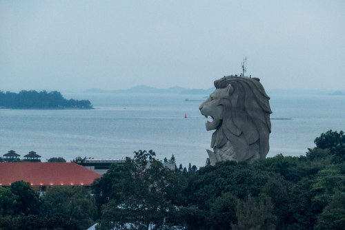 From Cable car - Sentosa Island merlion