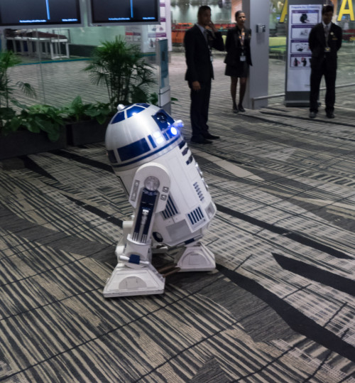 R2D2 from Star Wars at Changi Airport