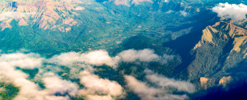 Western Ghats from Aircraft Panorama