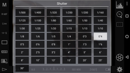 Shutter Speed Settings