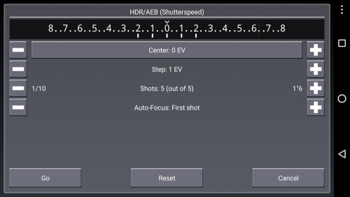 HDR and auto Exposure Bracketing