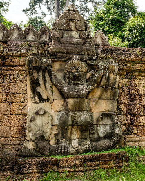 Garuda fighting with 2 Naga's