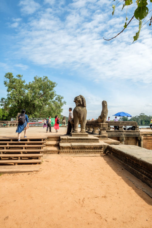 Lion at the entrance of the Moat