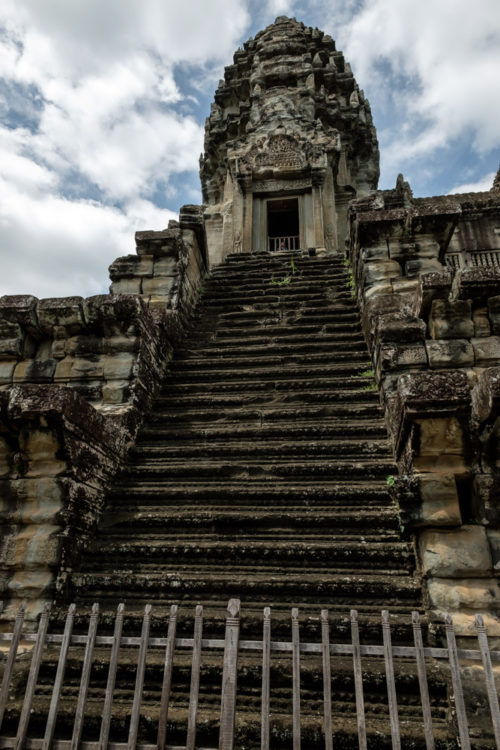 Steep staircase to the tower