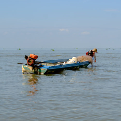 Fishing at Tonle Sap Lake