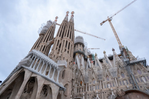 Glory Façade of Sagrada Família Under construction