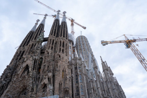 Glory Façade of Sagrada Família Under construction