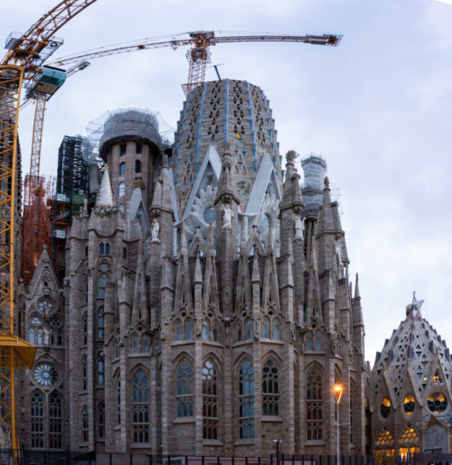 Glory Façade of Sagrada Família Under construction