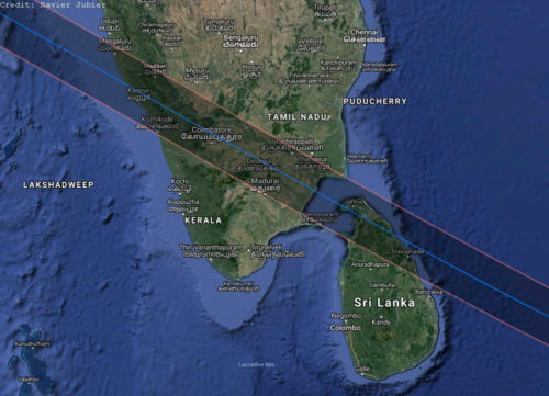 Eclipse Path Over India