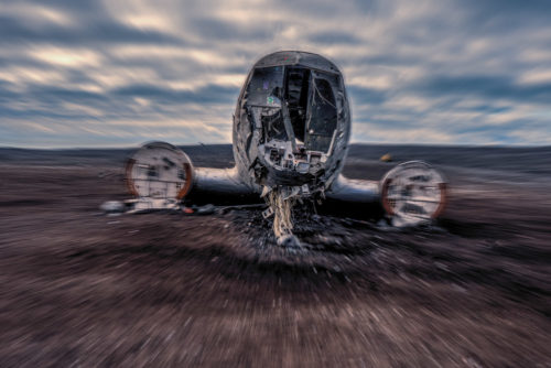 DC Plane Wreck as zoom burst