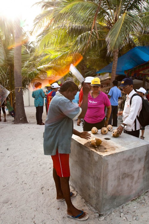 Welcome Coconut drink at Kalpeni