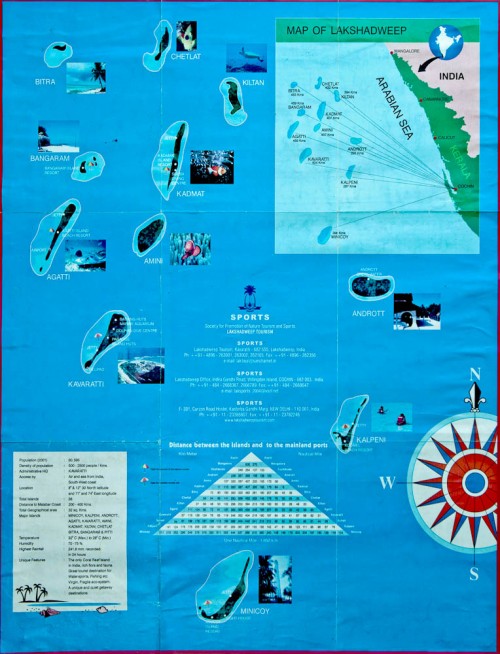 Map of Lakshadweep islands