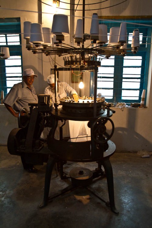 Ancient Vest machine in Hosiery factory