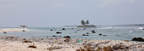 Cheriyam island with Coral Debris