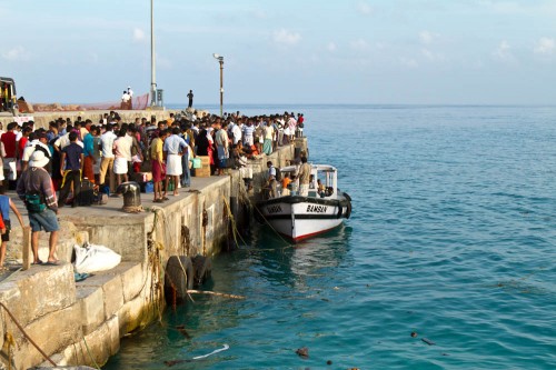 Waiting for the boat